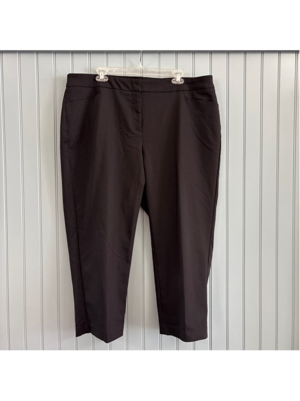 Investments Cropped Black Trousers 18W